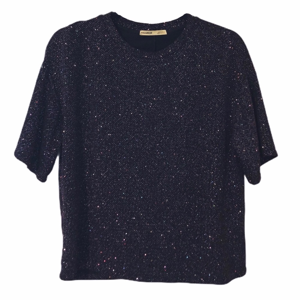Pull&Bear | Relaxed Fit Rainbow Metallic Blouse